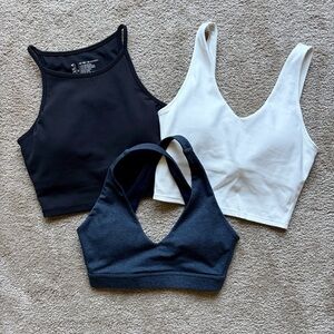 Bundle of P’Tula sports bra and crop tanks